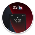 os 14 dark android application logo